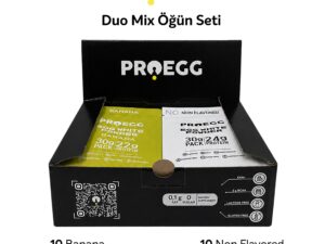 Proegg Duo Mix 20’li Karışık Aroma 30 Gr Egg White Protein Tozu (Muz & Sade)